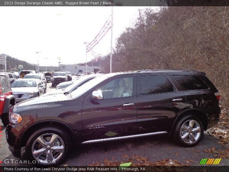 Rugged Brown Pearl / Black 2013 Dodge Durango Citadel AWD