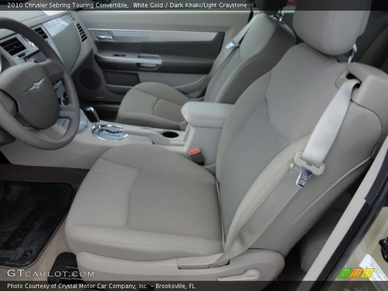 White Gold / Dark Khaki/Light Graystone 2010 Chrysler Sebring Touring Convertible