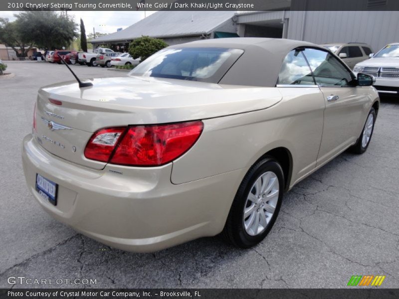White Gold / Dark Khaki/Light Graystone 2010 Chrysler Sebring Touring Convertible