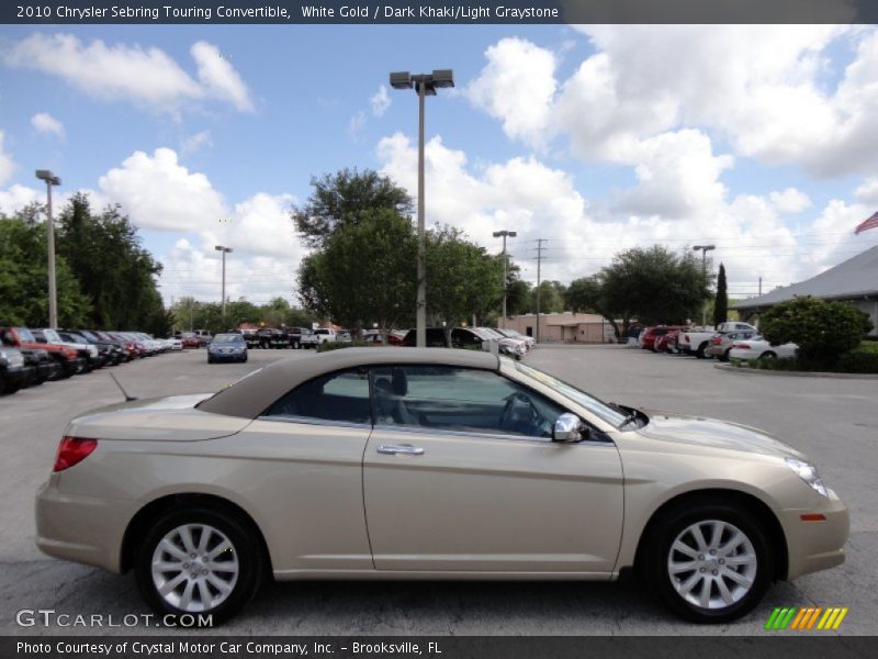 White Gold / Dark Khaki/Light Graystone 2010 Chrysler Sebring Touring Convertible