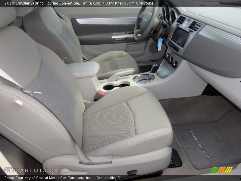 White Gold / Dark Khaki/Light Graystone 2010 Chrysler Sebring Touring Convertible