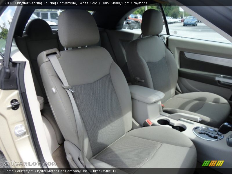 White Gold / Dark Khaki/Light Graystone 2010 Chrysler Sebring Touring Convertible