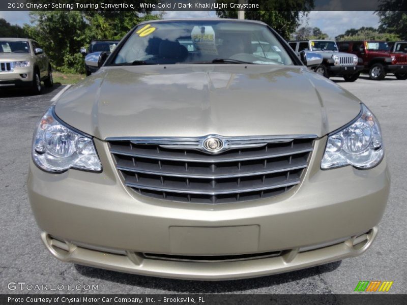 White Gold / Dark Khaki/Light Graystone 2010 Chrysler Sebring Touring Convertible