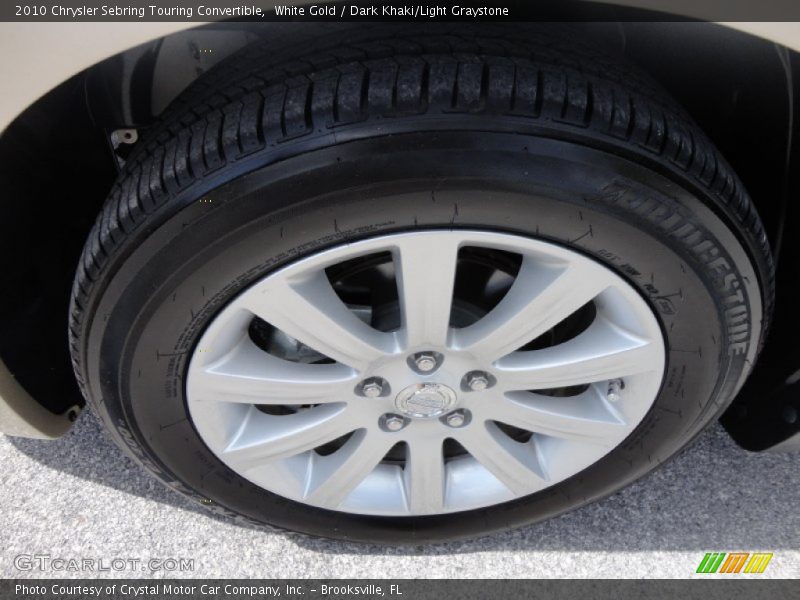 White Gold / Dark Khaki/Light Graystone 2010 Chrysler Sebring Touring Convertible