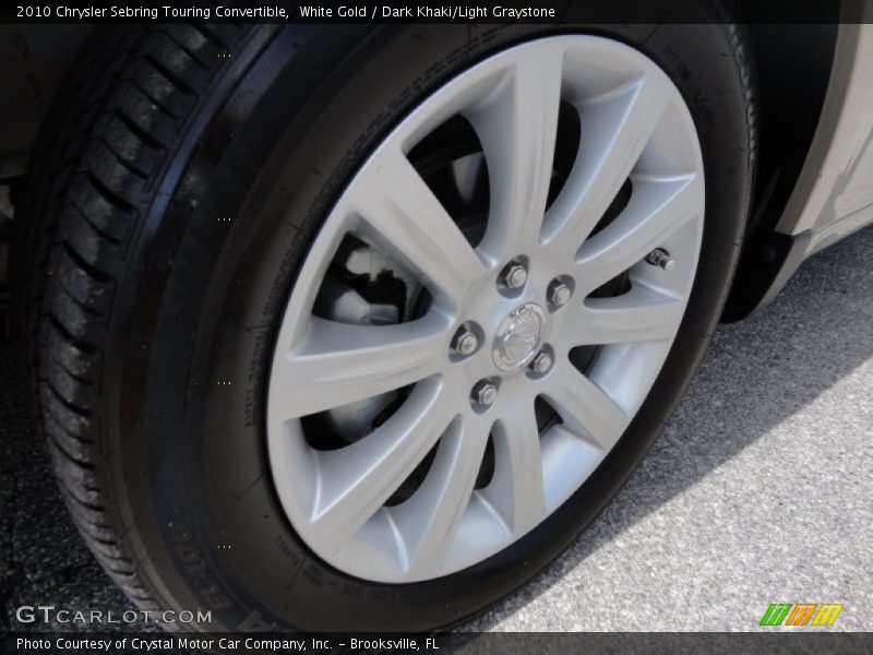 White Gold / Dark Khaki/Light Graystone 2010 Chrysler Sebring Touring Convertible