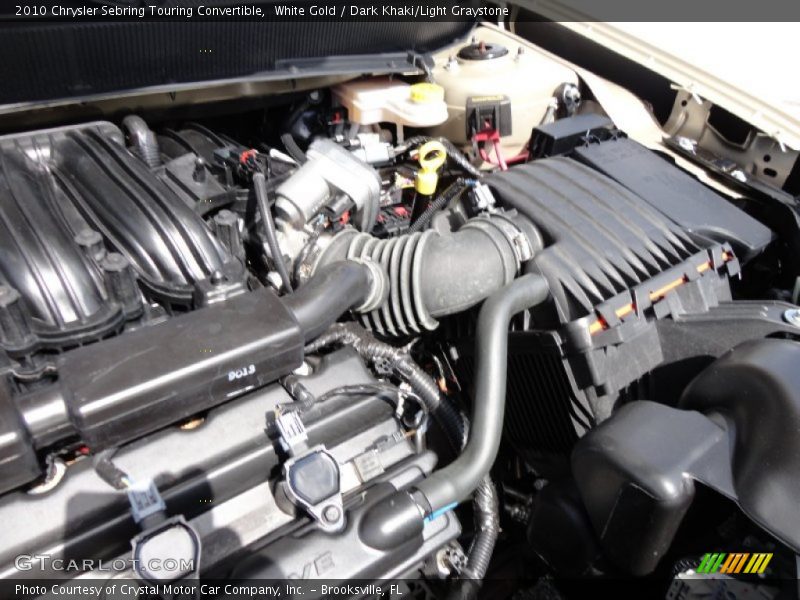 White Gold / Dark Khaki/Light Graystone 2010 Chrysler Sebring Touring Convertible
