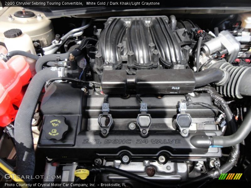 White Gold / Dark Khaki/Light Graystone 2010 Chrysler Sebring Touring Convertible