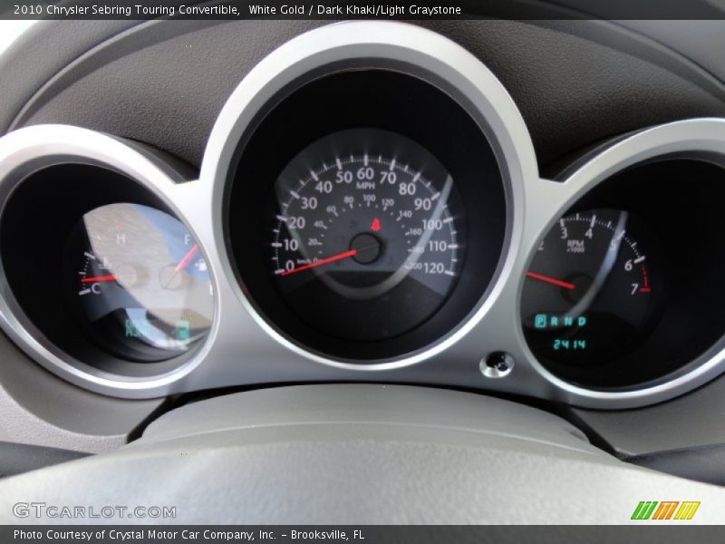 White Gold / Dark Khaki/Light Graystone 2010 Chrysler Sebring Touring Convertible