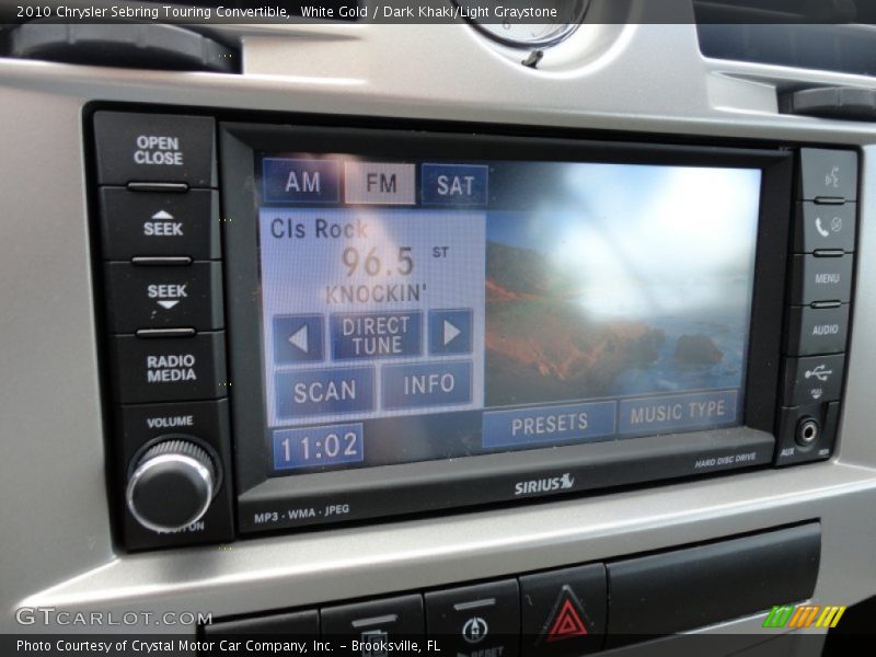 White Gold / Dark Khaki/Light Graystone 2010 Chrysler Sebring Touring Convertible