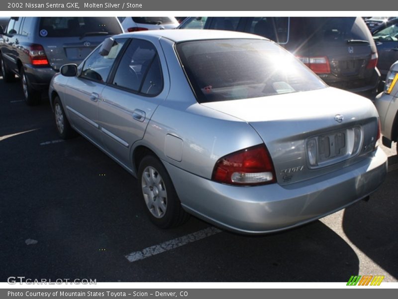 Molten Silver / Stone 2002 Nissan Sentra GXE