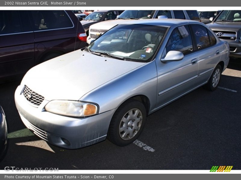 Molten Silver / Stone 2002 Nissan Sentra GXE
