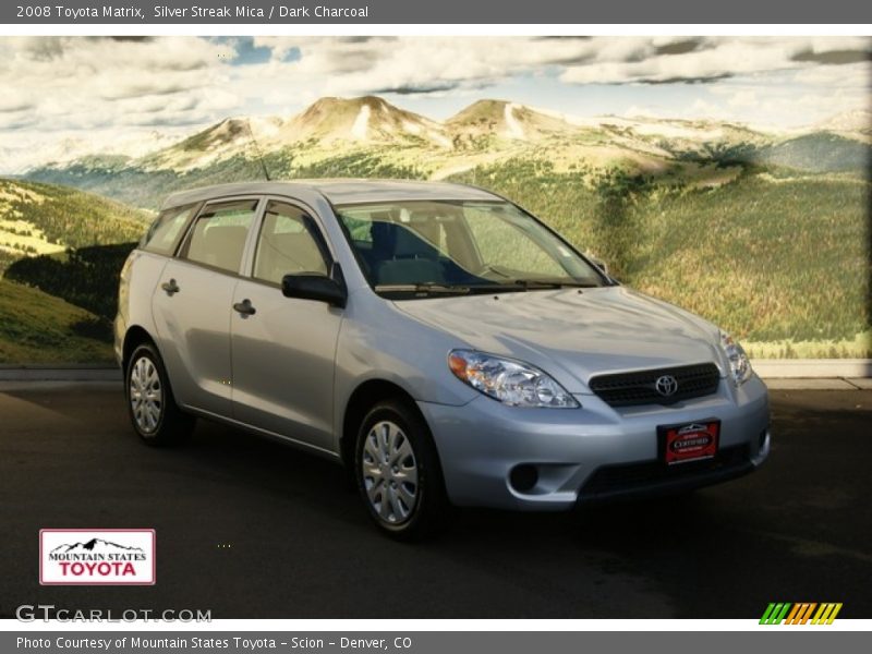Silver Streak Mica / Dark Charcoal 2008 Toyota Matrix
