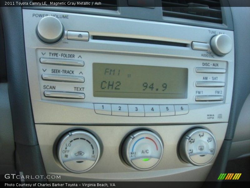 Magnetic Gray Metallic / Ash 2011 Toyota Camry LE