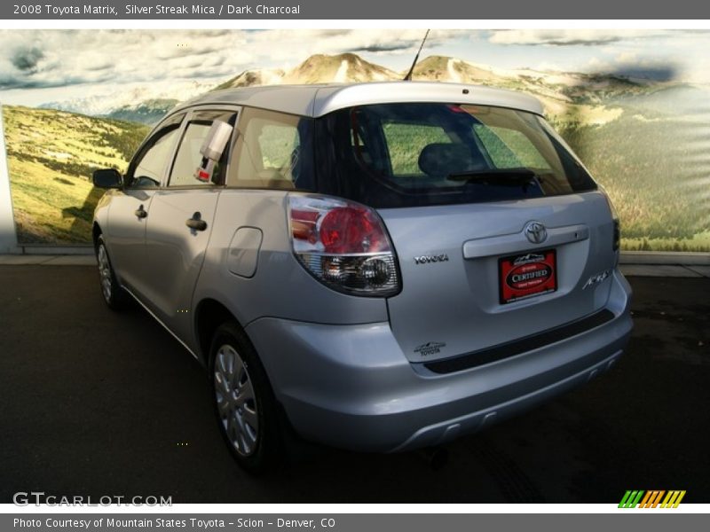 Silver Streak Mica / Dark Charcoal 2008 Toyota Matrix
