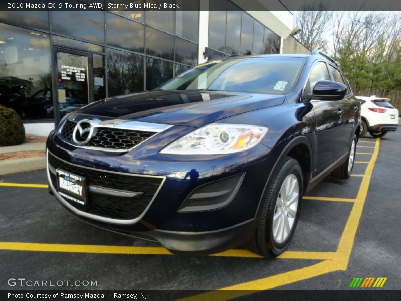 Stormy Blue Mica / Black 2010 Mazda CX-9 Touring AWD