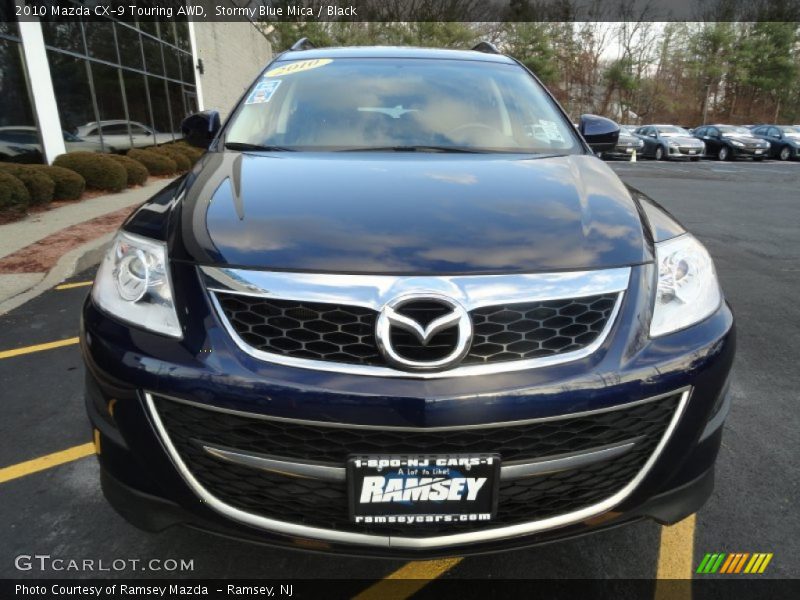 Stormy Blue Mica / Black 2010 Mazda CX-9 Touring AWD