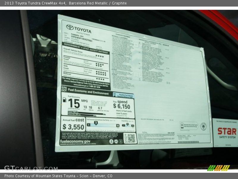 Barcelona Red Metallic / Graphite 2013 Toyota Tundra CrewMax 4x4