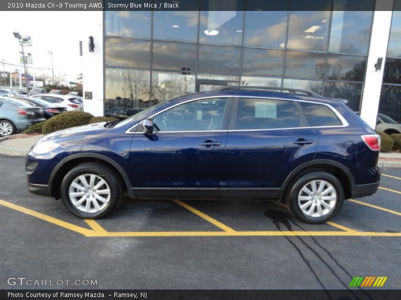 Stormy Blue Mica / Black 2010 Mazda CX-9 Touring AWD