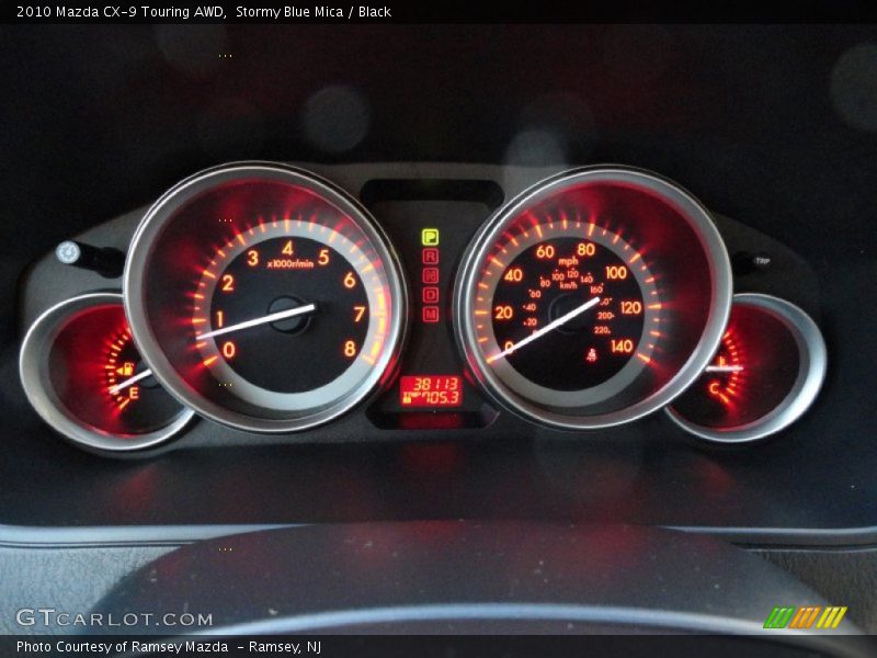 Stormy Blue Mica / Black 2010 Mazda CX-9 Touring AWD
