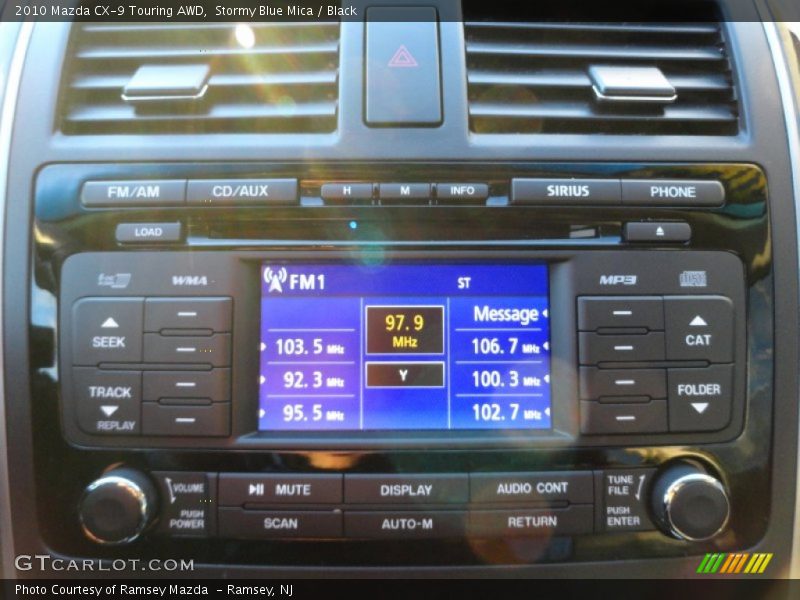 Stormy Blue Mica / Black 2010 Mazda CX-9 Touring AWD
