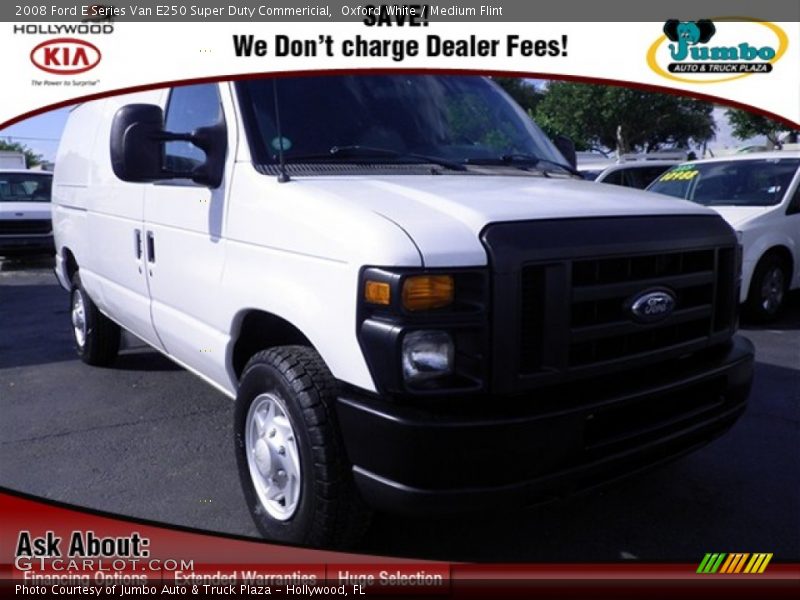 Oxford White / Medium Flint 2008 Ford E Series Van E250 Super Duty Commericial