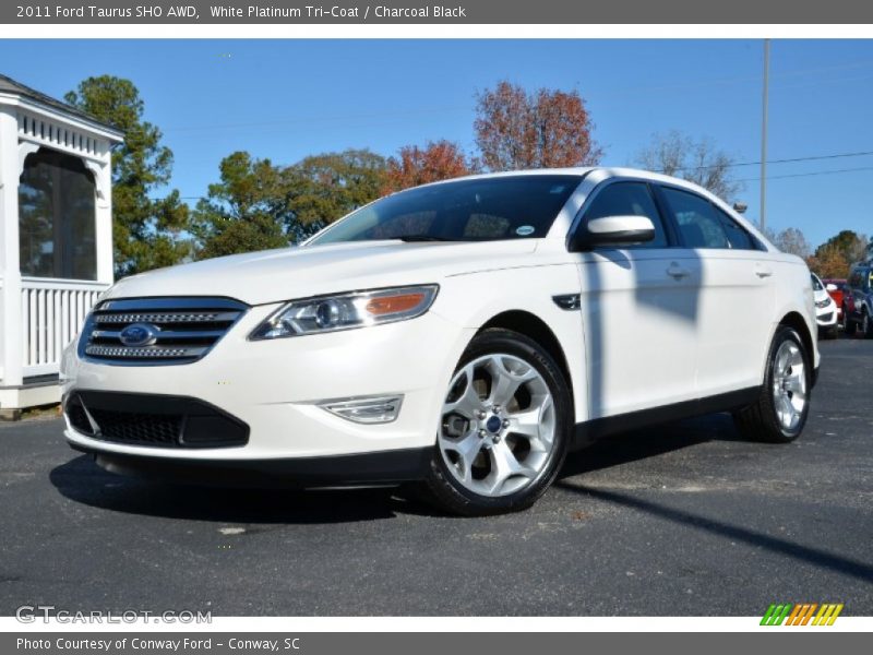 White Platinum Tri-Coat / Charcoal Black 2011 Ford Taurus SHO AWD