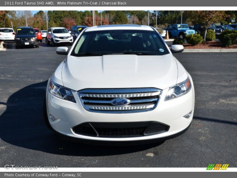 White Platinum Tri-Coat / Charcoal Black 2011 Ford Taurus SHO AWD