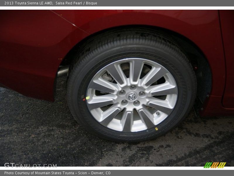 Salsa Red Pearl / Bisque 2013 Toyota Sienna LE AWD