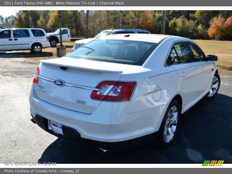White Platinum Tri-Coat / Charcoal Black 2011 Ford Taurus SHO AWD