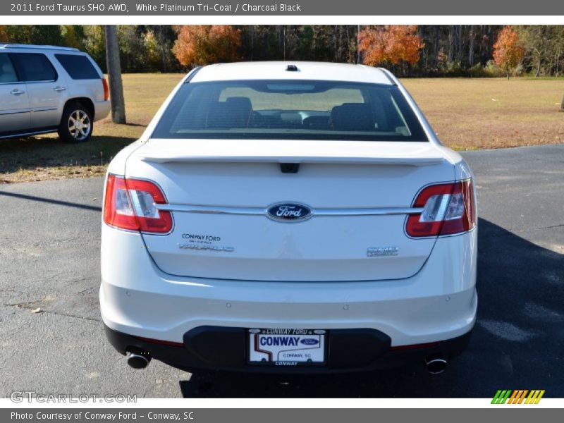 White Platinum Tri-Coat / Charcoal Black 2011 Ford Taurus SHO AWD