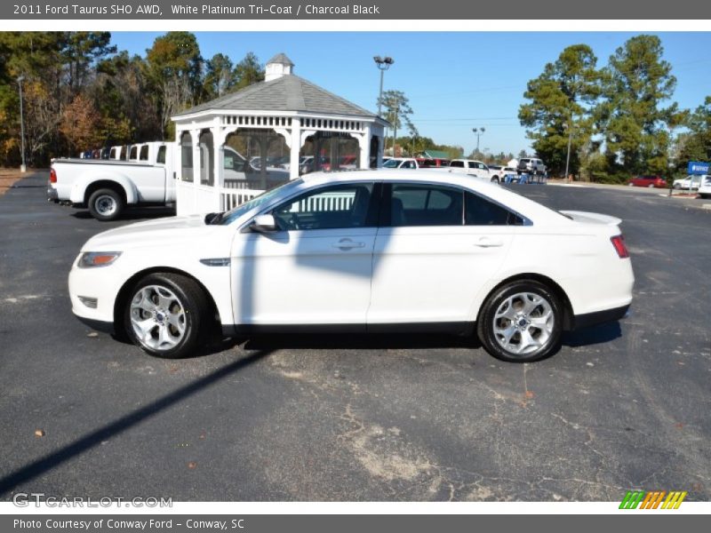 White Platinum Tri-Coat / Charcoal Black 2011 Ford Taurus SHO AWD