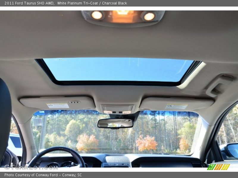 White Platinum Tri-Coat / Charcoal Black 2011 Ford Taurus SHO AWD