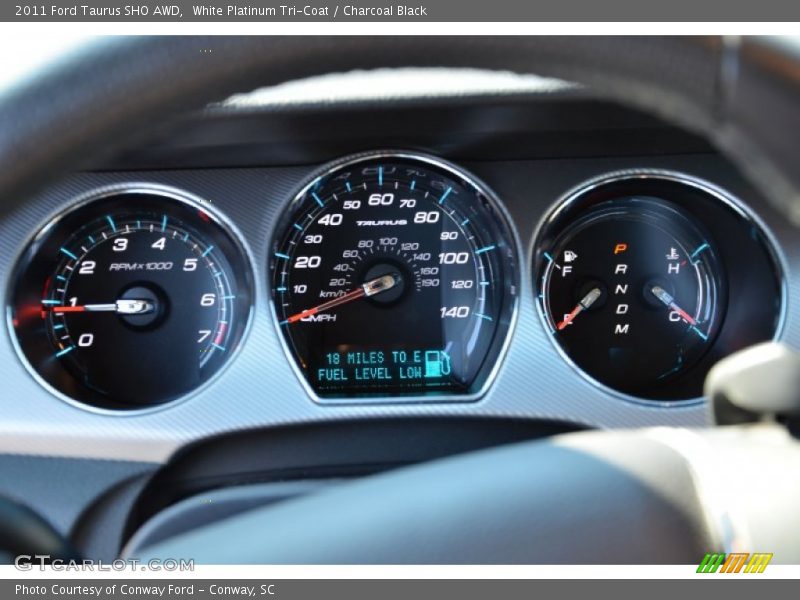 White Platinum Tri-Coat / Charcoal Black 2011 Ford Taurus SHO AWD