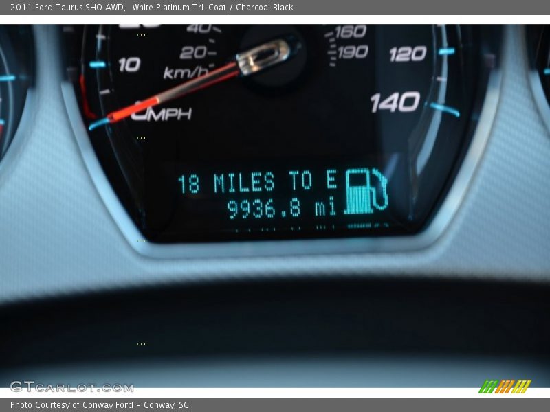 White Platinum Tri-Coat / Charcoal Black 2011 Ford Taurus SHO AWD