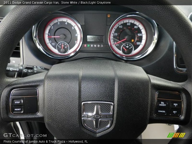 Stone White / Black/Light Graystone 2011 Dodge Grand Caravan Cargo Van