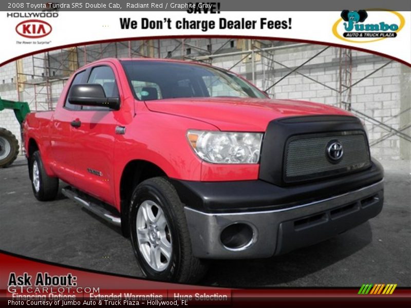 Radiant Red / Graphite Gray 2008 Toyota Tundra SR5 Double Cab