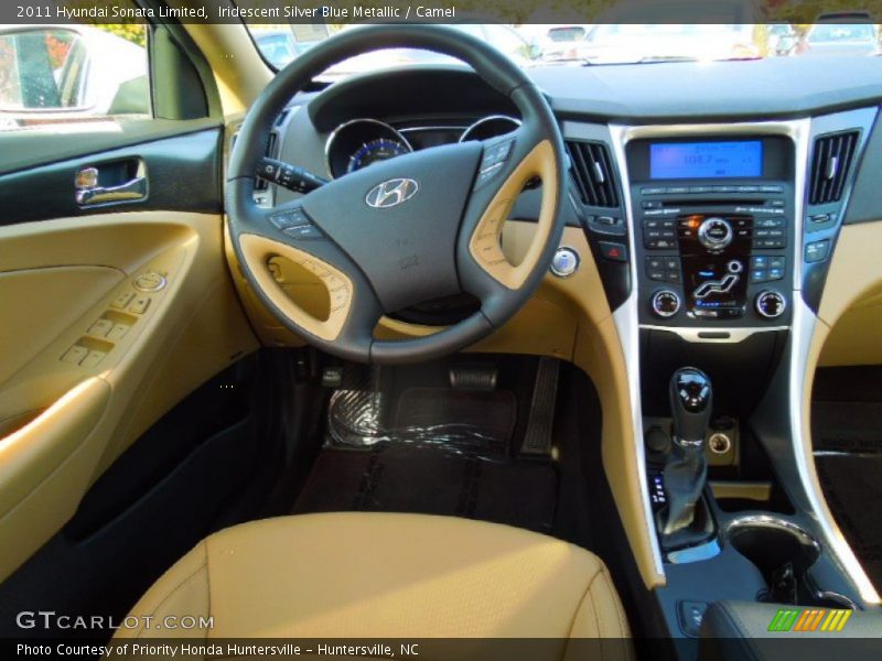 Iridescent Silver Blue Metallic / Camel 2011 Hyundai Sonata Limited