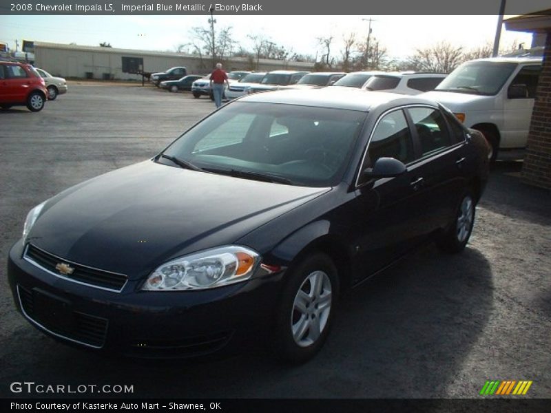 Imperial Blue Metallic / Ebony Black 2008 Chevrolet Impala LS