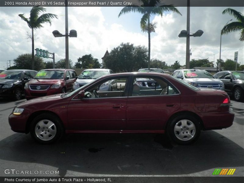 Firepepper Red Pearl / Quartz Gray 2001 Honda Accord EX V6 Sedan