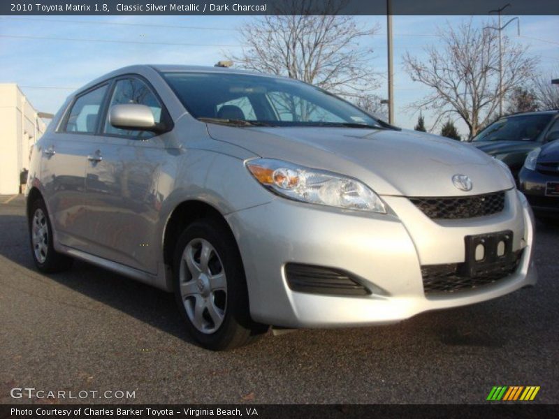Classic Silver Metallic / Dark Charcoal 2010 Toyota Matrix 1.8