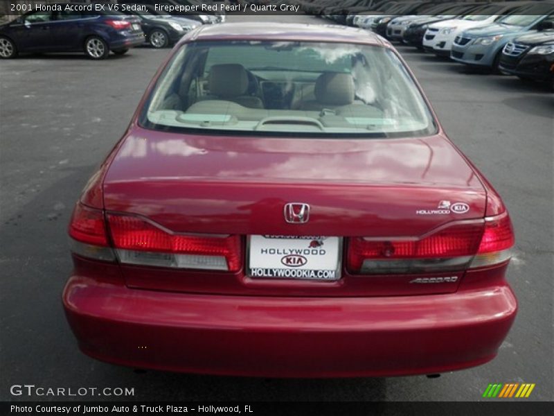 Firepepper Red Pearl / Quartz Gray 2001 Honda Accord EX V6 Sedan