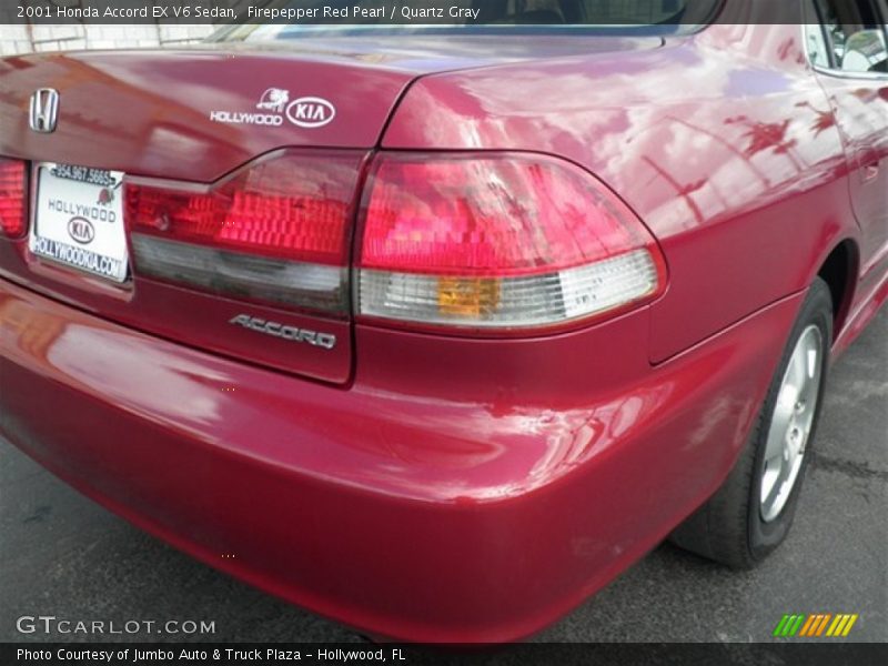 Firepepper Red Pearl / Quartz Gray 2001 Honda Accord EX V6 Sedan