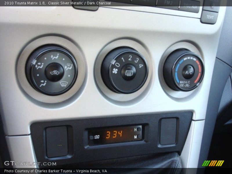 Classic Silver Metallic / Dark Charcoal 2010 Toyota Matrix 1.8