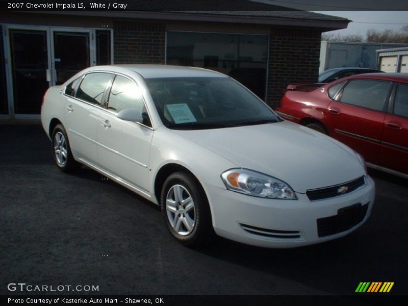 White / Gray 2007 Chevrolet Impala LS