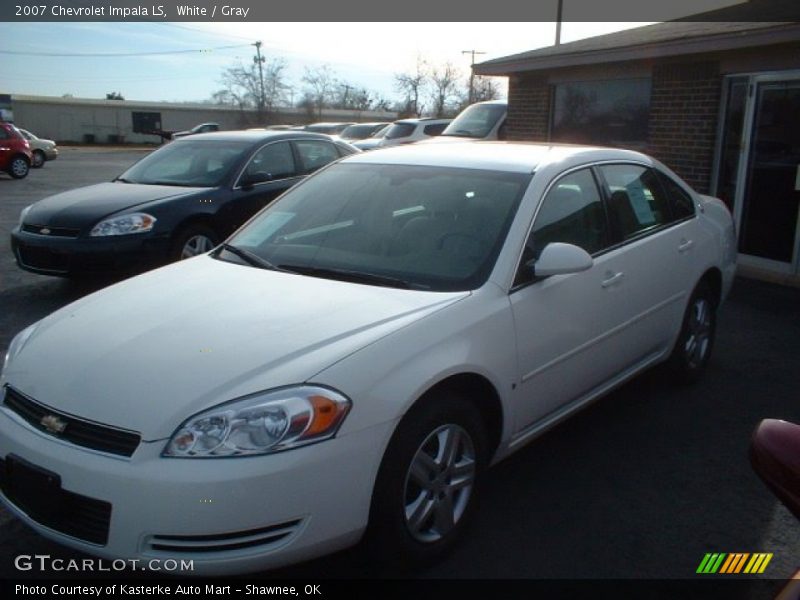 White / Gray 2007 Chevrolet Impala LS