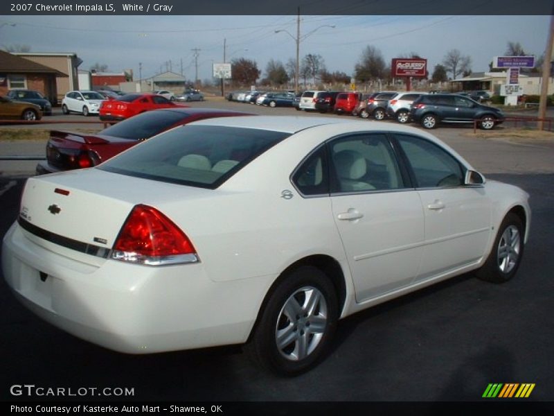 White / Gray 2007 Chevrolet Impala LS