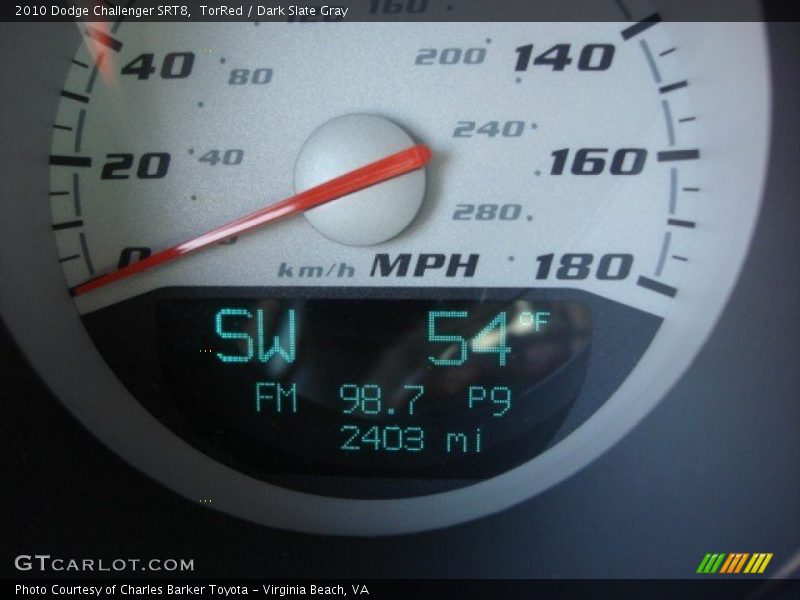 TorRed / Dark Slate Gray 2010 Dodge Challenger SRT8