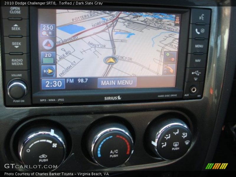 Navigation of 2010 Challenger SRT8