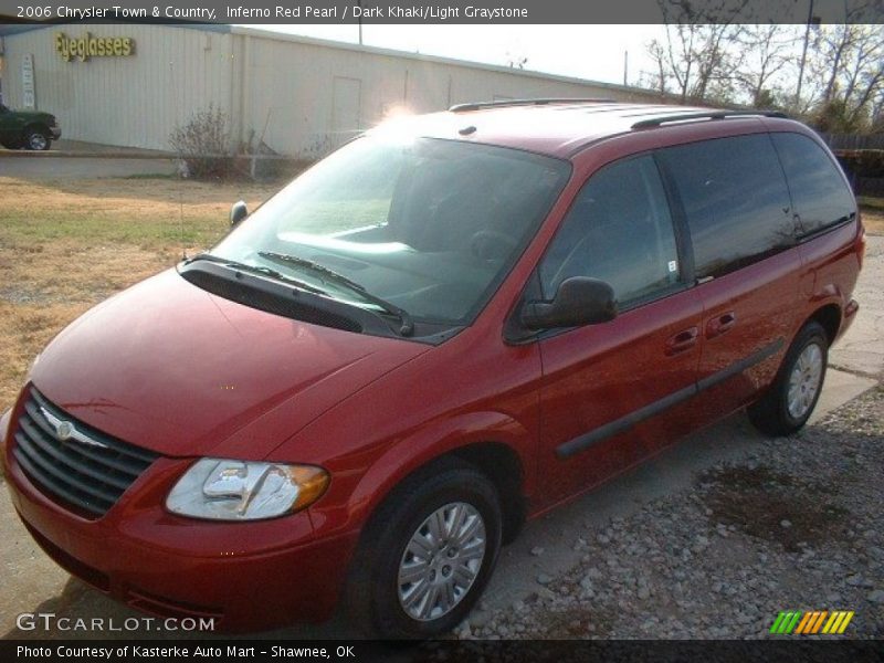Inferno Red Pearl / Dark Khaki/Light Graystone 2006 Chrysler Town & Country