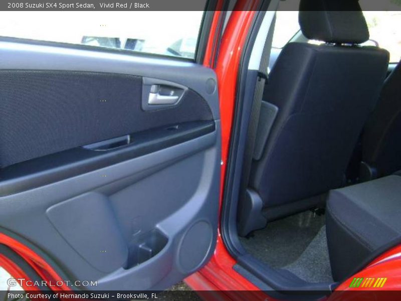 Vivid Red / Black 2008 Suzuki SX4 Sport Sedan